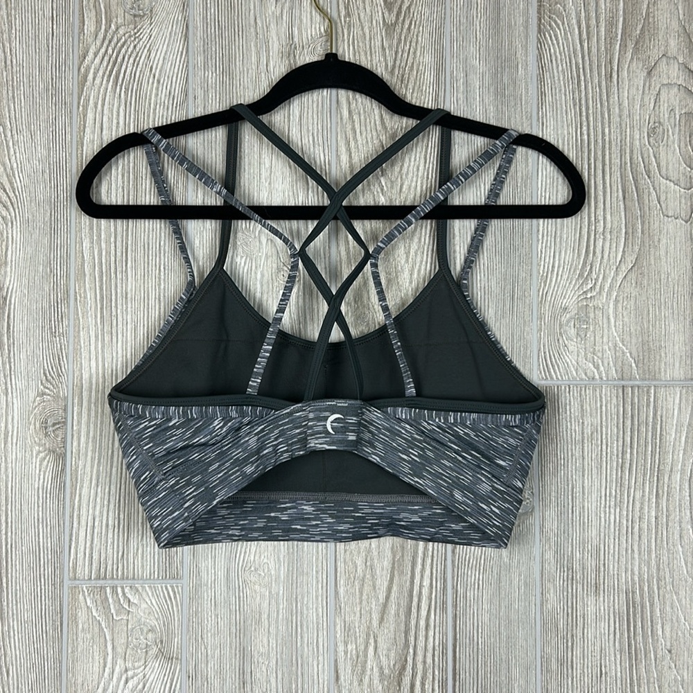 Zyia Active Luxe Strappy Bra Sage Grey Sports Athletic Womens Size Medium - Picture 4 of 9
